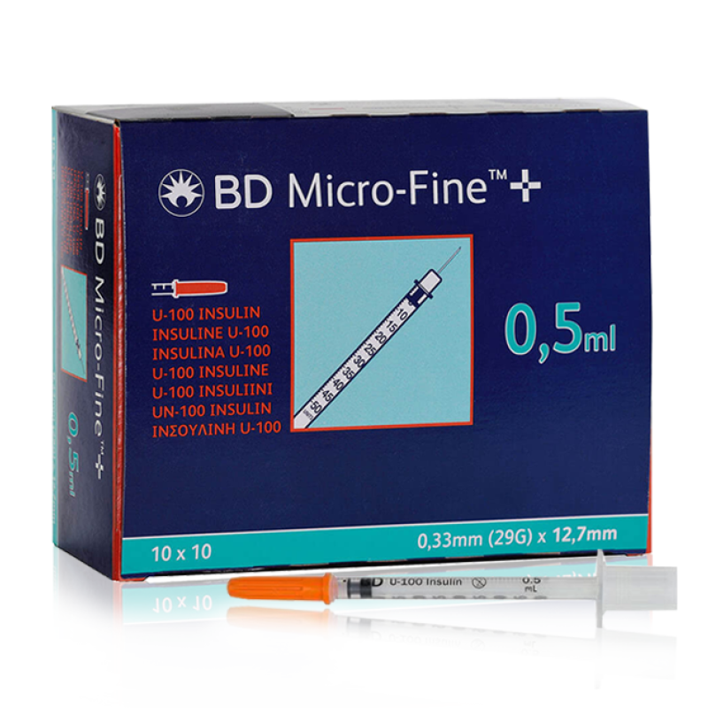 BD Micro-Fine+ Penkanyle 0,5ml 29G (1 box x 100 pcs) BD Micro-Fine+ Penkanyle 0,5ml 29G (1 box x 100 pcs)