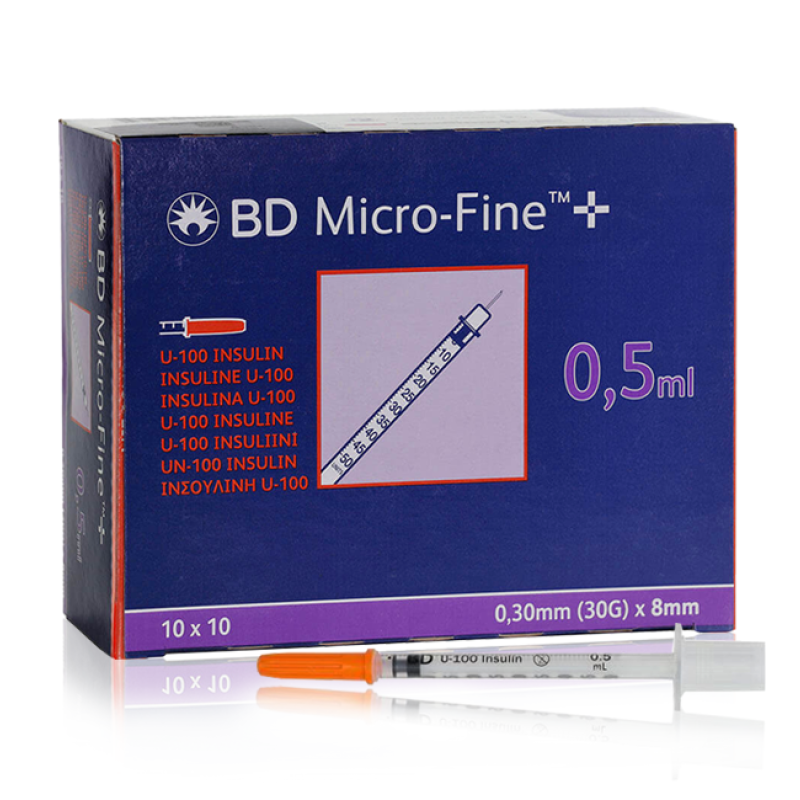BD Micro-Fine+ Penkanyle 0,5ml 30G (1 box x 100 pcs) BD Micro-Fine+ Penkanyle 0,5ml 30G (1 box x 100 pcs)
